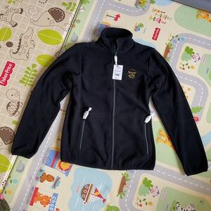 Printer Active Speedway mens fleece jacket Sz S Black NWT. EToro Club Logo